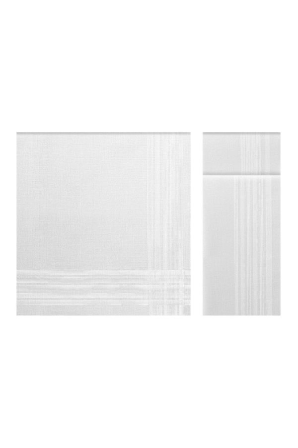 Chusteczki męskie bawełniane URANOS, 6 szt Biały W ozdobnym pudełku 6 szt 43 x 43 cm