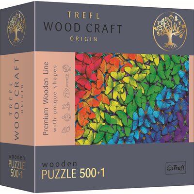Trefl Puzzle drewniane 500+1 Tęczowe motyle
