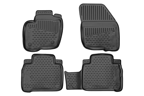 Dywaniki gumowe ELEMENT do FORD S-MAX (II) 2015->, Minivan, Europa, 4szt.