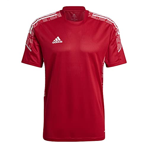 adidas Męski T-shirt Condivo 21 Training Jersey czerwony czerwony/bia?y (team power red/White) XS