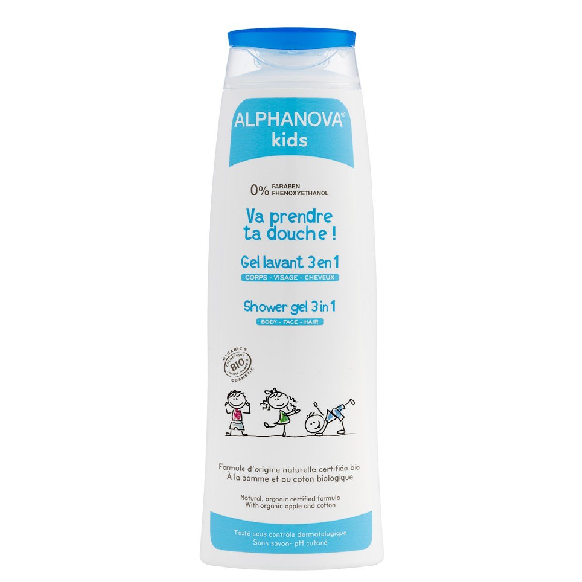 Alphanova Kids - Żel 3w1 do mycia ciała i włosów 250ml