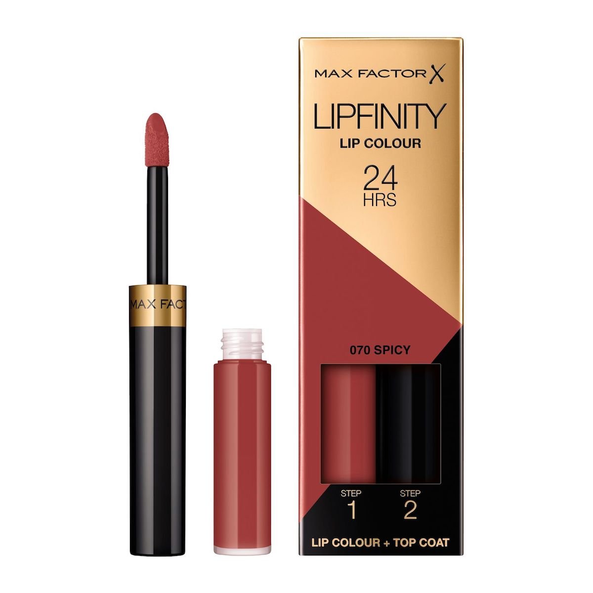 Max Factor Lipfinity, trwała pomadka do ust 70 Spicy, 2,3 ml + 1,9 g