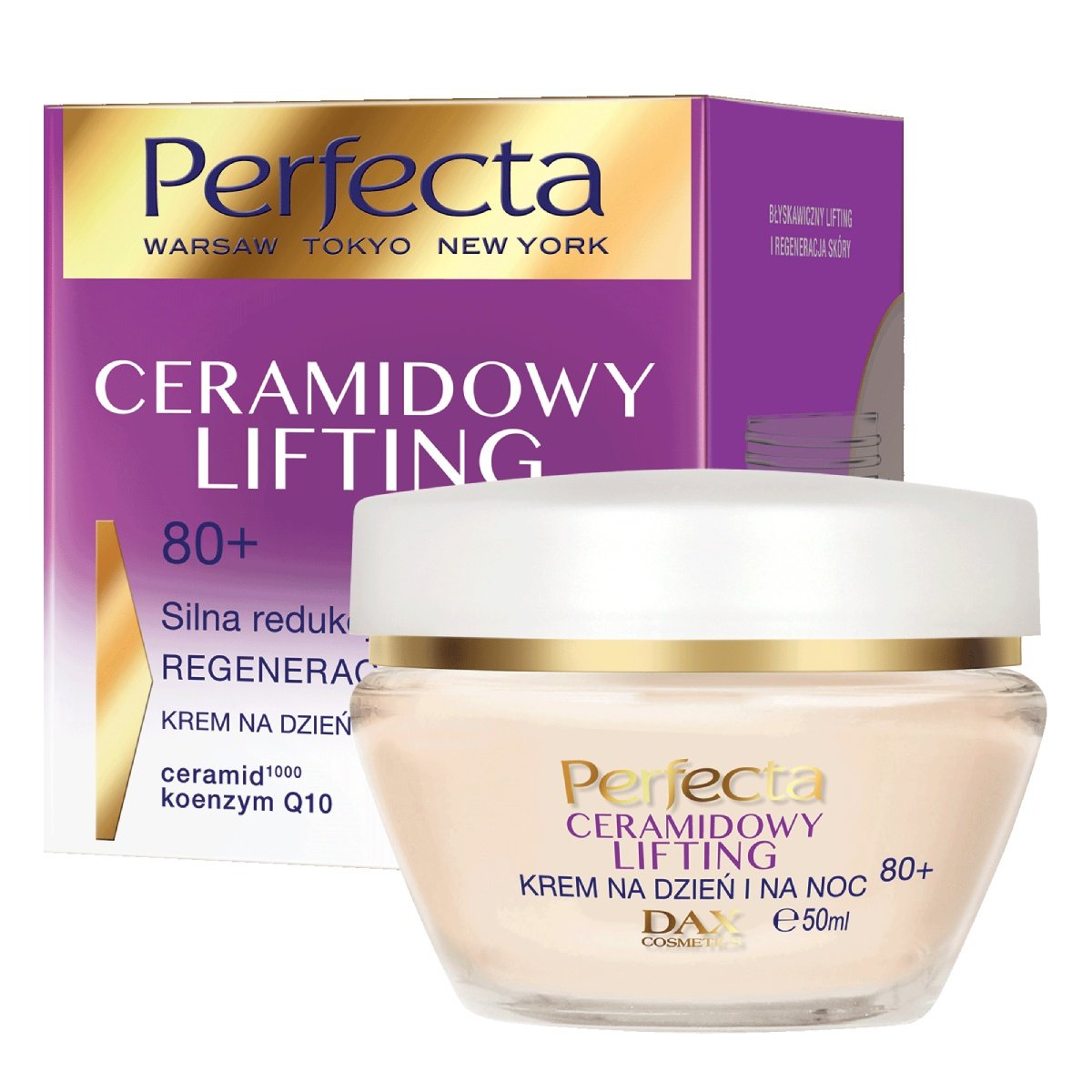 Perfecta Ceramidowy Lifting krem na dzień i na noc 80+ 50ml