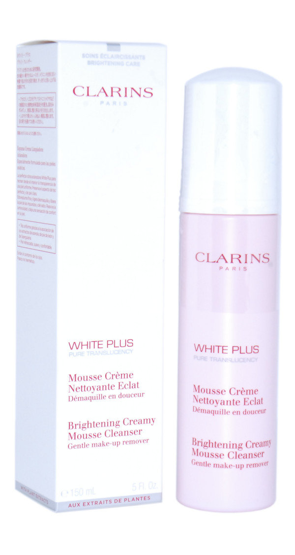 Clarins White Plus Pure Translucency Brightening Creamy Mousse Cleanser pianka czyszcząca o działaniu nawilżającym 150 ml