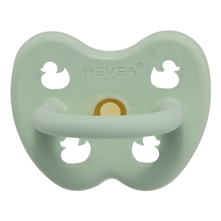 Hevea Mellow Mint  Kaczuszki - 0-3 msc - Anatomiczny Smoczek Kauczukowy - Orthodontic - Miętowy - Hevea 212811