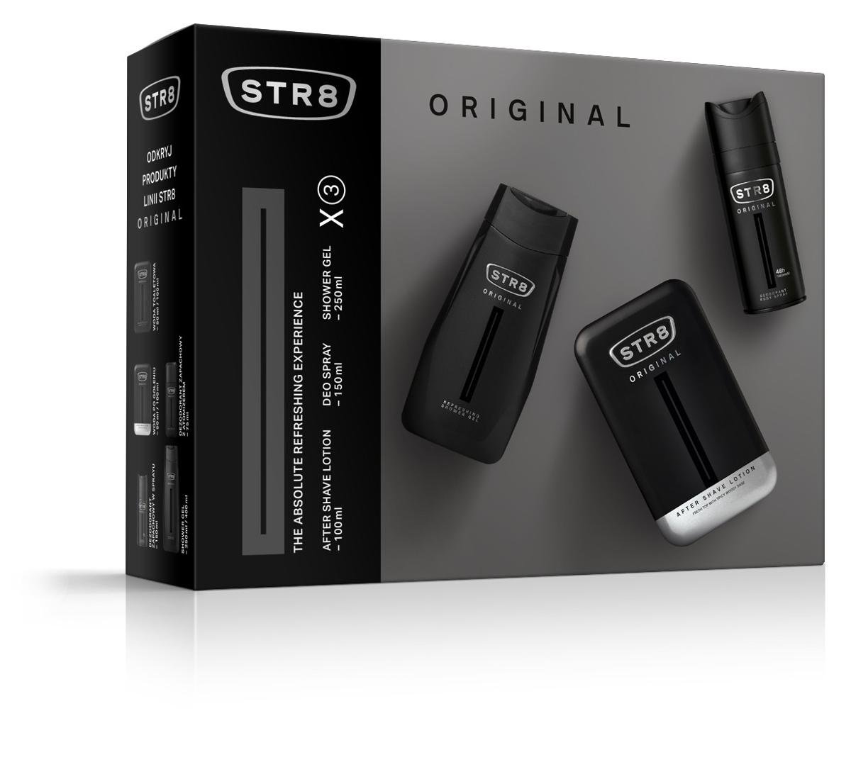STR8 Original Zestaw prezentowy dezodorant spray 150ml+żel pod prysznic 250ml+płyn po goleniu 100ml) 500ml