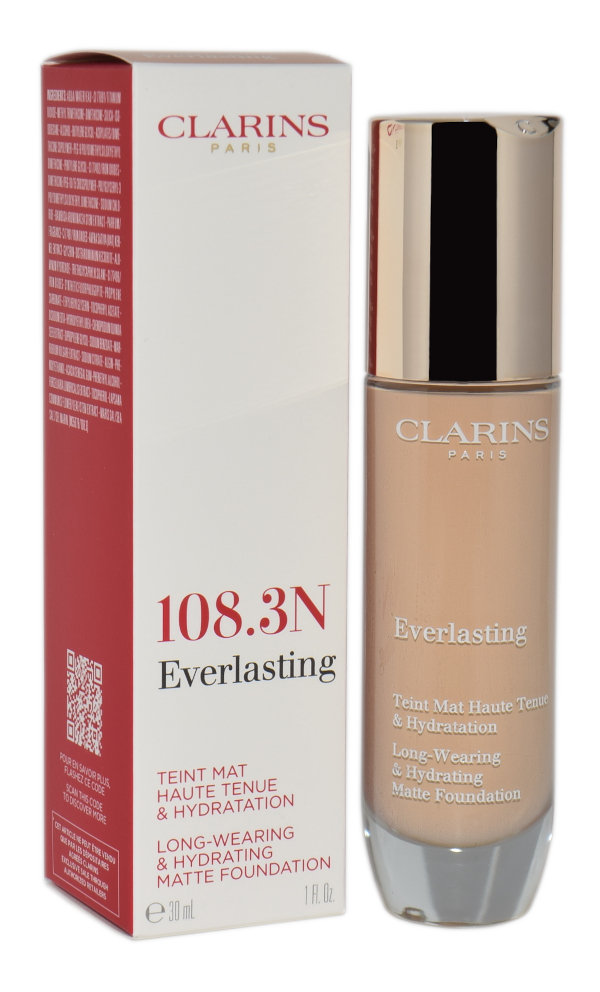 Clarins Everlasting Long-Wearing 108.3N organza Nawilżający podkład matujący 30ml