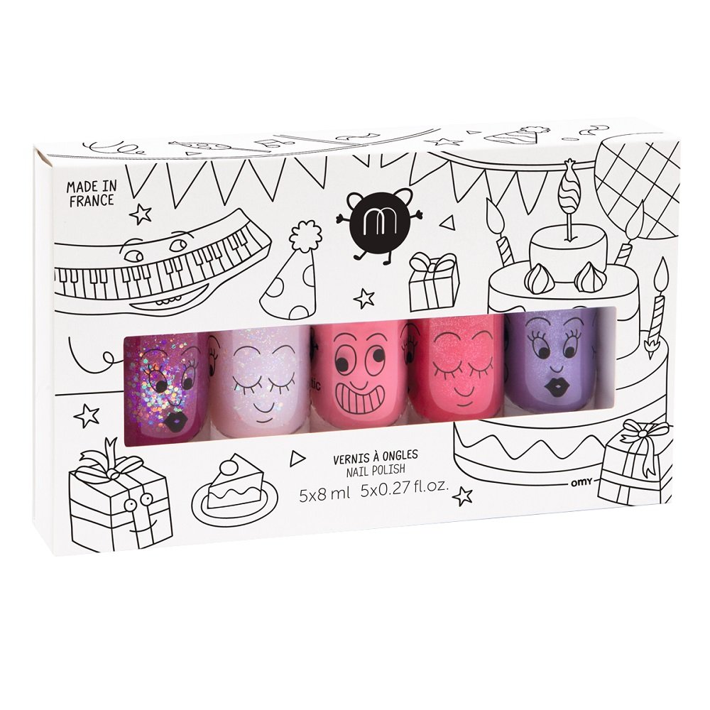 Nailmatic Nailmatic SET OF 5 NAIL POLISHES PARTY Lakier do paznokci
