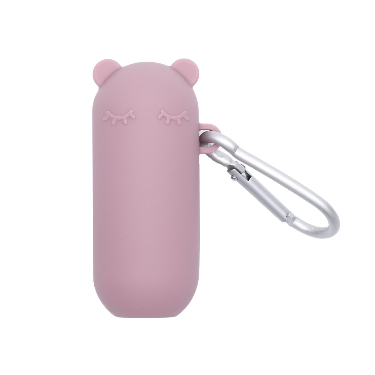 We Might Be Tiny Silikonowa słomka w etui - dusty rose różowy