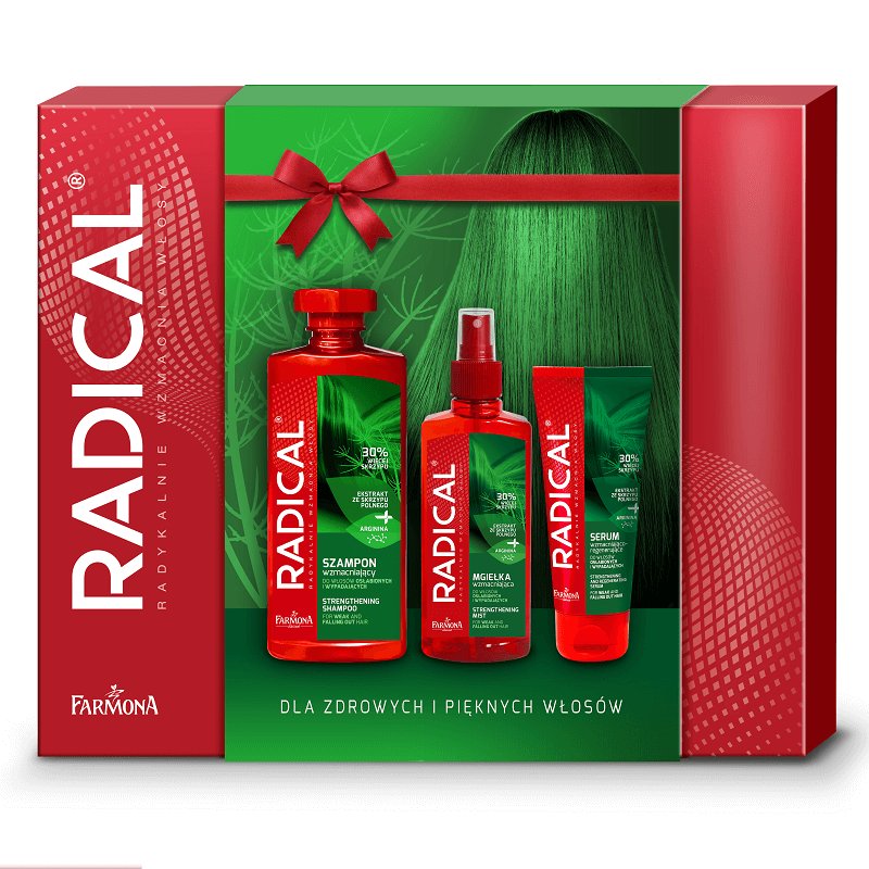 Radical Zestaw Radical Wzmacniający szampon,mgiełka serum) ZES2346