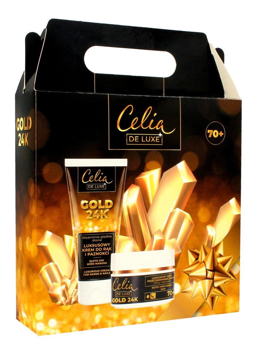 Фото - Інша косметика Celia Zestaw Gold 24K 70+ ( Krem Przeciwzmarszczkowy 70+ 50 ml + Krem do r 