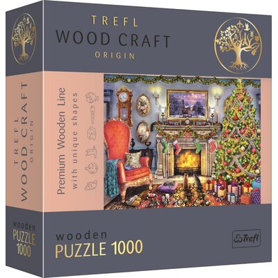 Trefl, 1000 Puzzle drewniane - Przy kominku 20171