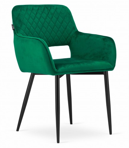 ELEGANCKIE KRZESŁO NUGAT CIEMNA ZIELEŃ WELUR ZESTAW 2 SZTUKI