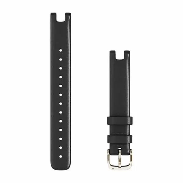 Garmin Skórzany pasek Lily (14mm) - czarna włoska skóra z kremowo-złotym zapięciem 010-13068-A1