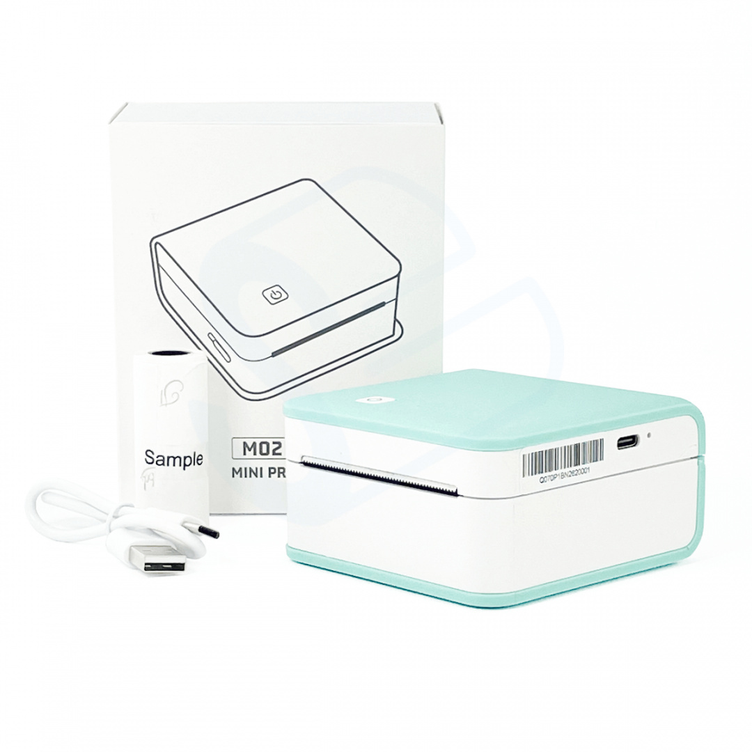 Mini drukarka etykiet Phomemo M02 Pro zielona Bluetooth szer. do 53 mm 300 DPI | KUP z zamiennikami i oszczędzaj! - ZADZWOŃ 730 811 399 PROMOCJA!