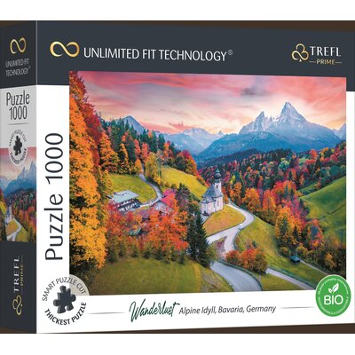 Trefl Prime - Puzzle UFT Wanderlust: Alpine Idyll, Bavaria, Germany - 1000 Elementów, Najgrubsza Tektura, BIO, EKO, Alpy, Niemcy, Bawaria, Góry, Kreatywna Rozrywka dla Dorosłych i Dzieci od 12 Lat 10703