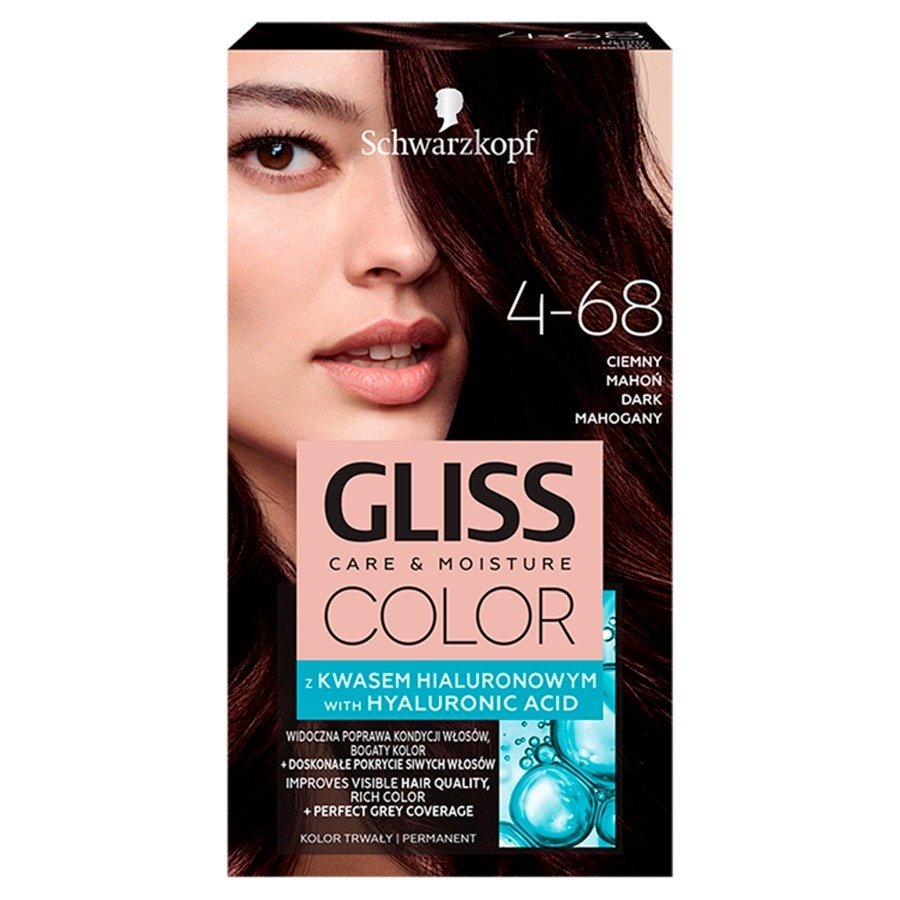 Schwarzkopf Gliss Color Krem koloryzujący nr 4-68 Ciemny Mahoń 1op.