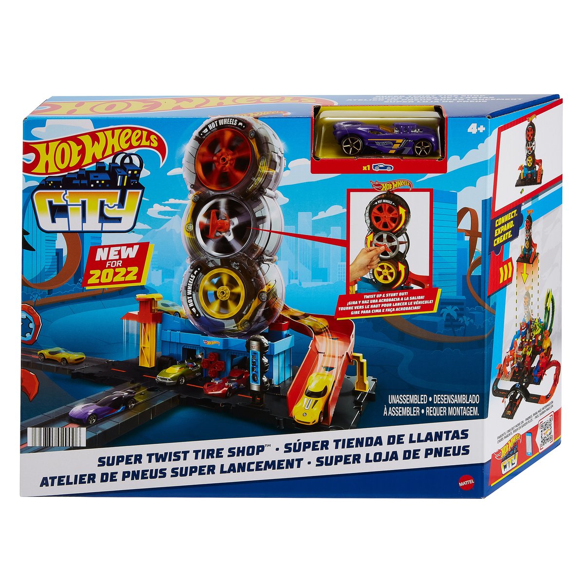 Mattel City Zestaw Wyścigowy warsztat opon HDP02 HDP02