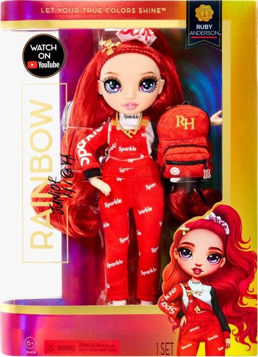 MGA Entertainment Rainbow High Junior High Fashion Doll Ruby Anderson Red 579953 579953