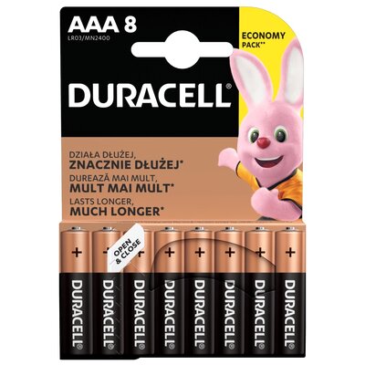 Zestaw baterii alkaliczne Duracell (x 8)