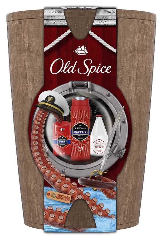 Old Spice - zestaw Captain BRRL (Lotion + Stick + Żel pod prysznic)