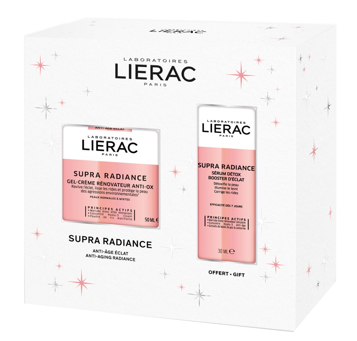 Lierac Supra Radiance XMASS - zestaw (Krem-żel 50ml + Serum Booster blasku 30ml)