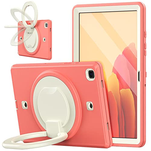 Etui do Samsung Galaxy Tab A7 10,4 cala 2020, obracane o 360°, wielofunkcyjny uchwyt, odporne na uderzenia, z paskiem na ramię i uchwytem na długopis, M + czerwone