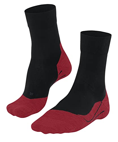 FALKE Męskie skarpety do biegania RU4 Endurance L&R, bawełna, 1 para, czarne (Black 3008), 42-43