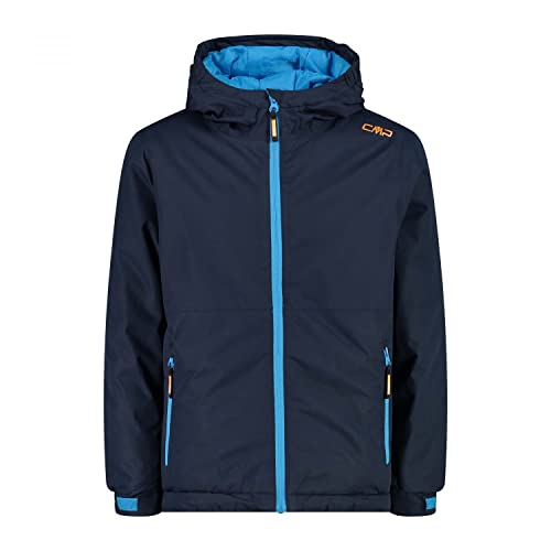 CMP - Kid Jacket Fix Hood, Boy, Black Blue, 152