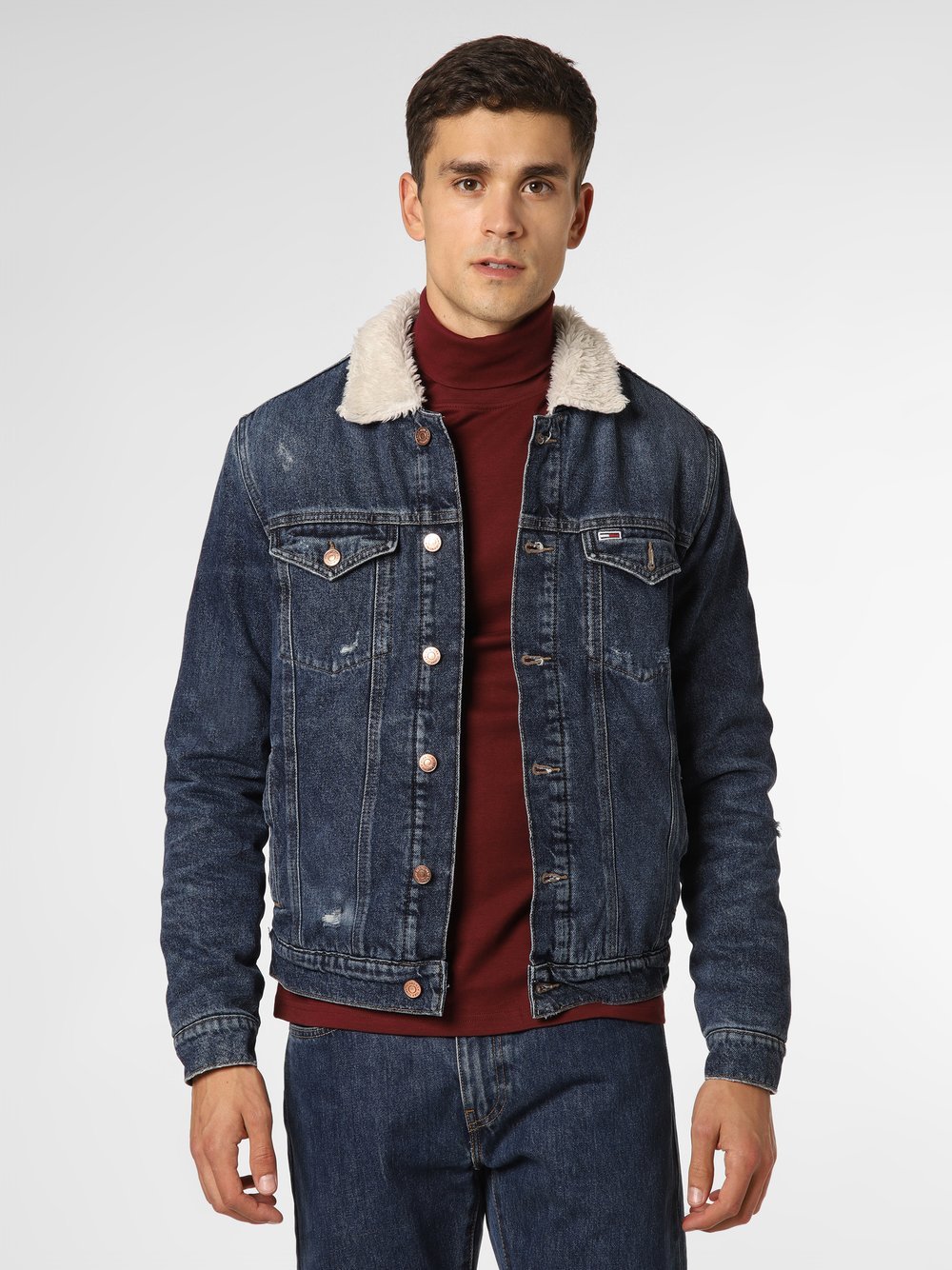 Tommy Jeans - Męska kurtka jeansowa, niebieski