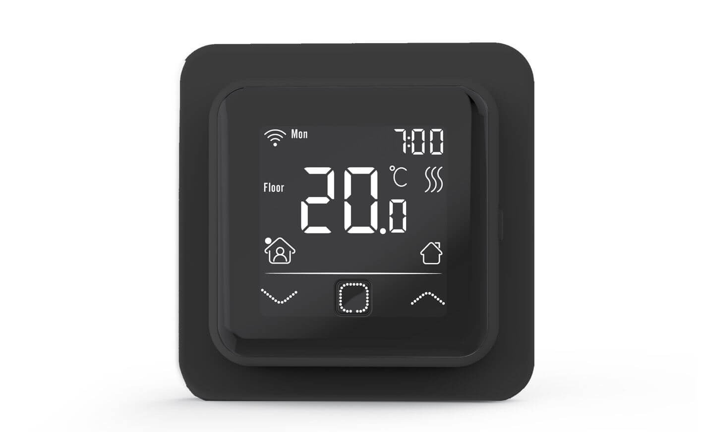Nowoczesny termostat ekran TVT40CC regulacja temperatury czujniki
