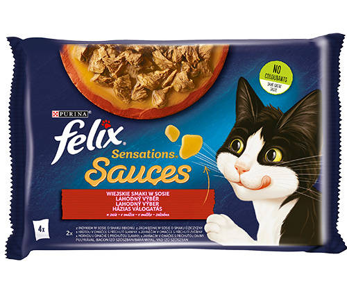 FELIX Sensations Wiejskie Smaki w sosie z indykiem i z jagnięciną 4x85g