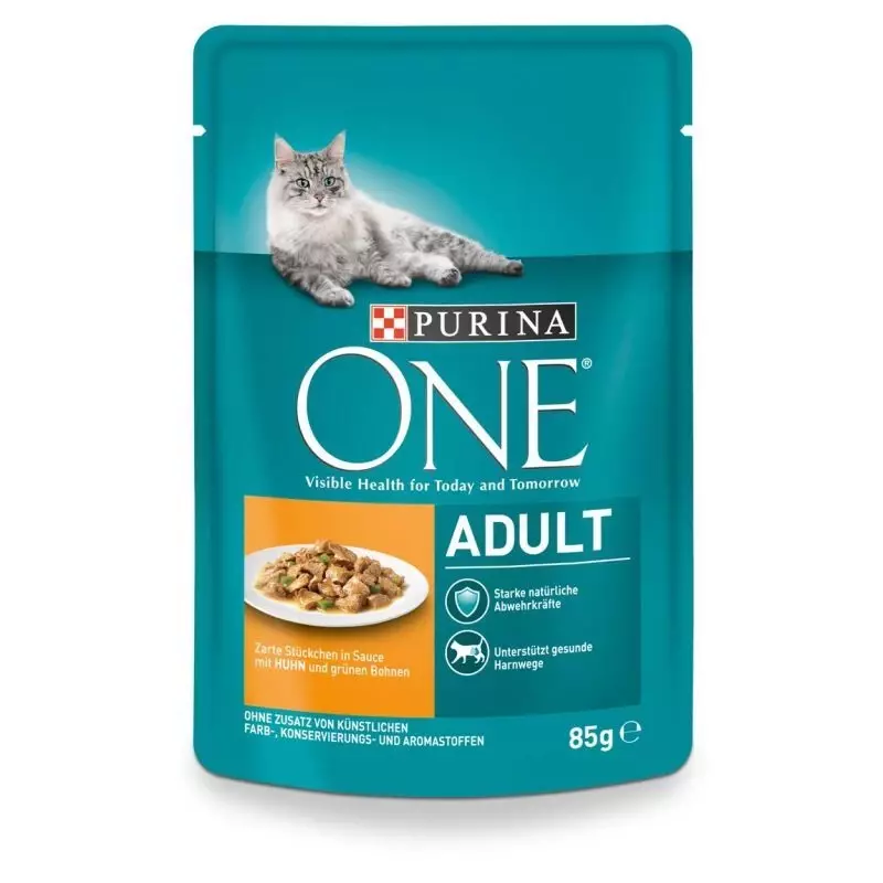 Purina One Cat Adult z kurczakiem i fasolką szparagową 85g