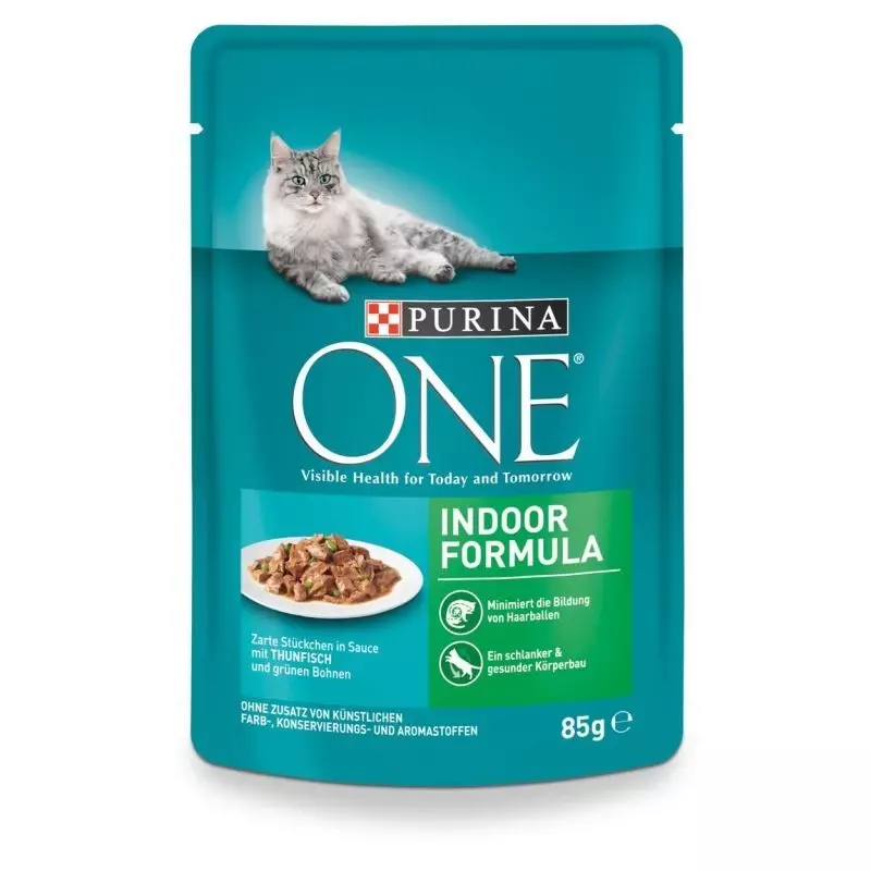 Purina One Cat Indoor z tuńczykiem i fasolką szparagową 85g