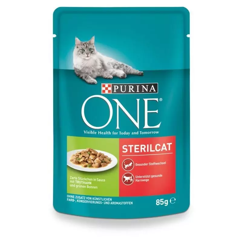 Purina One Sterilcat z indykiem i fasolką szparagową 85g