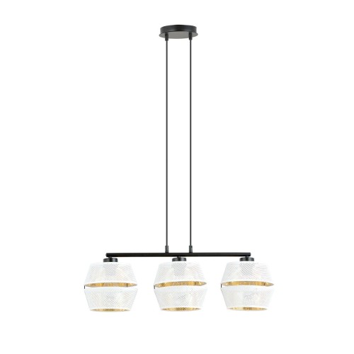 Lampa wisząca z perforowanymi abażurami, nad stół 1184/3 z serii MALIA