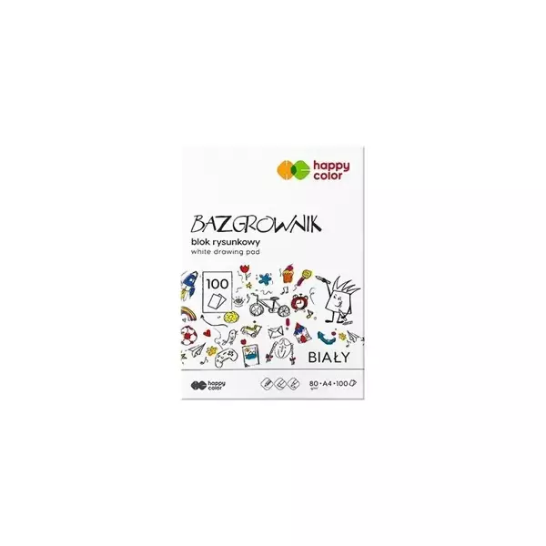 Blok rysunkowy Bazgrownik A4/100K HAPPY COLOR - GDD