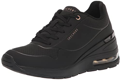 Skechers Damskie tenisówki Million Air, czarne, 4,5 UK