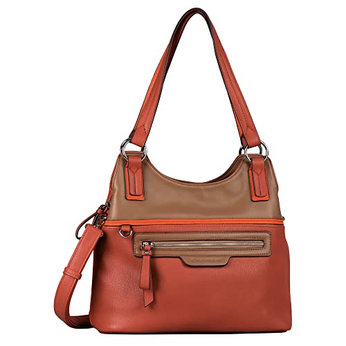 TOM TAILOR Damska torba na zakupy Jule Zip Shopper L, Mixed Henna