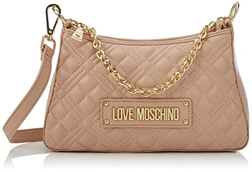 Love Moschino Damska torba na ramię Borsa pikowana PU z różowym aktem, 16 x 26 x 9