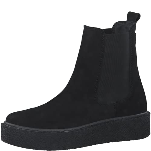 Marco Tozzi Damskie 2-26853-29 skórzane buty z podszewką, modne kozaki, czarne, 38 EU