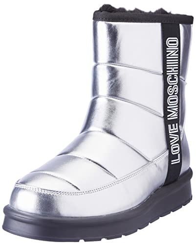 Love Moschino Damskie buty St.ttod.winterboot Lame miękkie pu botki, srebrny, 6 UK