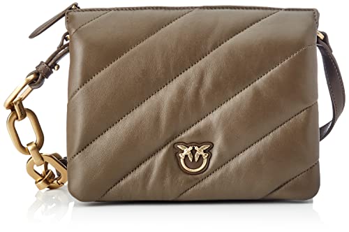PINKO Damska torba Twins Mini Maxi Quilt 1 cl She Torba, L66q_zielona Kaki-Antique Gold, rozmiar uniwersalny