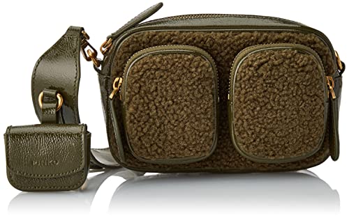 Pinko Damska mini torba w kształcie kamery mini moc, 16 x 6 x 14, U86q_zielony aloesowo-antyczne złoto