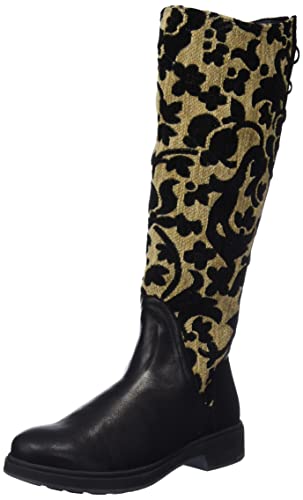 THINK! Damskie buty COGITA_3-000678 bez chromu, lekko wyściełane kozaki, 0010 czarny/kombi, 42,5 EU