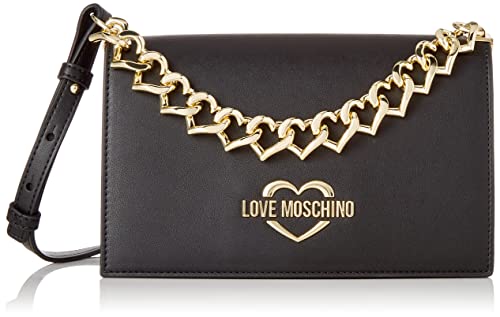 Love Moschino Damska torba na ramię Borsa Pu Nero, czarna, 23 x 32 x 12