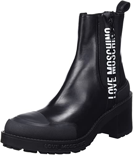 Love Moschino Damskie sztyblety St.tod.quad70 Vitello czarne, 41 EU