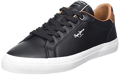 Pepe Jeans Męskie trampki Kenton Court, 999 BLACK, 44 EU