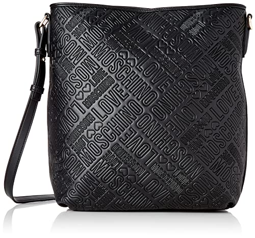 Love Moschino Damska torba na ramię Borsa Pu tłoczona (logo) Nero kolorowa, 31 x 34 x 15