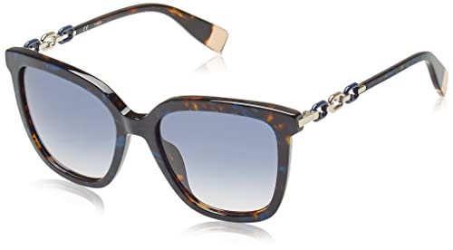 Furla Damskie okulary przeciwsłoneczne Sfu532, perły niebieski/Havana, 52